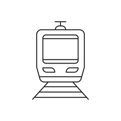 Train travel icon line style icon, style isolated on white background