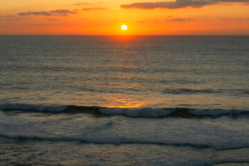 Obraz premium Beautiful sunset. Portugal. Region Algarve. Continental Europe's most South-western point, Sagres, Algarve, Portugal