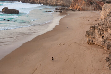 A view of the cliffs of Cape St. Vincent at sunset. Portugal. Region Algarve. Continental Europe's...