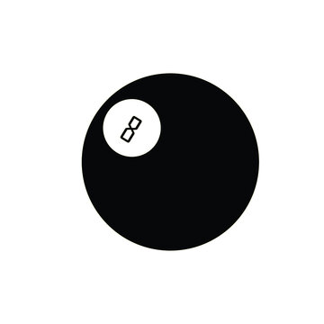 recommend clip art:  black and white cartoon sports ball icons EIGHT 8 Snooker vector illustration round silhouette Billiard black eight ball game shape element object art  Minimal Flat Line Vector Icon