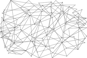 Network abstract connection isolated on white background. Network technology background with dots and lines. Ai background. Modern abstract concept. Ai background vector, network technology