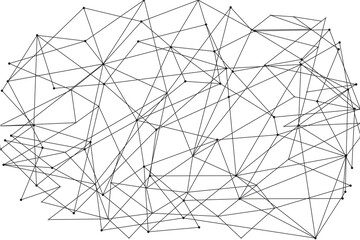Obraz premium Network abstract connection isolated on white background. Network technology background with dots and lines. Ai background. Modern abstract concept. Ai background vector, network technology