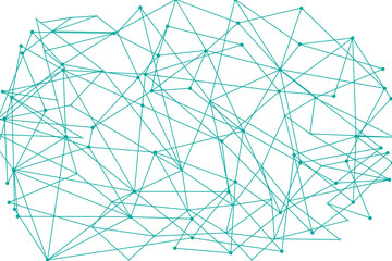 Network abstract connection isolated on white background. Network technology background with dots and lines. Ai background. Modern abstract concept. Ai background vector, network technology