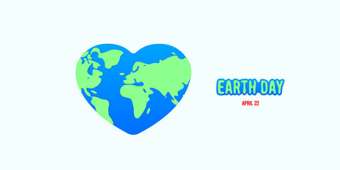 Earth day 22 April abstract illustration