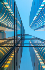 Exterior of modern architecture. Building abstract background