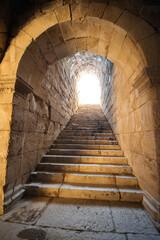 Fototapeta na wymiar Miletos Ancient City, tunnels under the theatre.