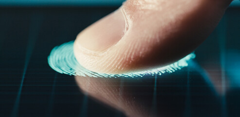 Fingerprint security scan from a bank devic