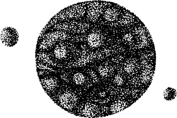 Solar System Planet Hand Drawn Dotwork Illustration