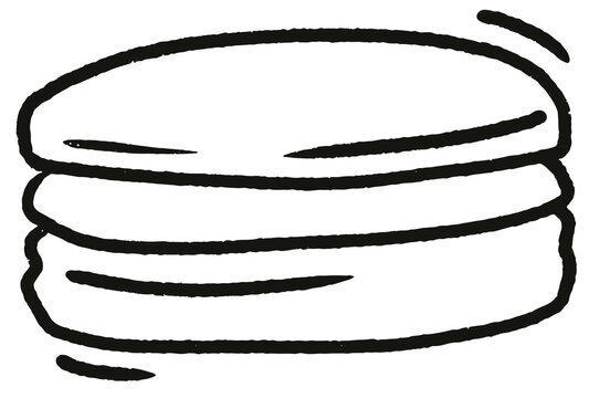 macaroon doodle line sketch hand drawn style. Vector illustration
