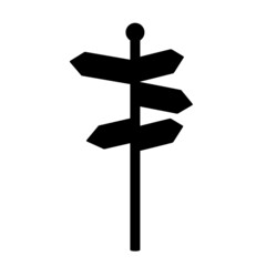 Road Direction Sign Icon