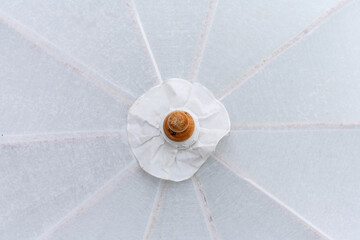 close-up white umbrella background - obrazy, fototapety, plakaty