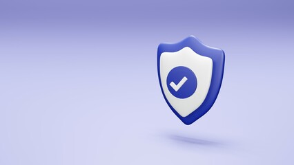 Modern 3d realistic shield protected, internet of things and cyber security concept.