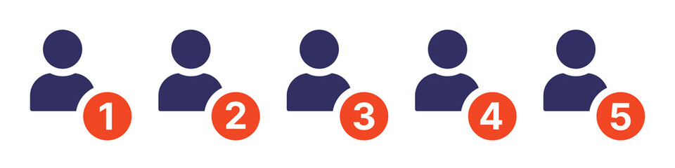 User icon collection. New follower icon vector illustration.