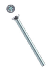 Screw Din 965 Stainless Steel Cross Recessed, Steel Machine Screw, Zinc Plated Finish, Flat Head,...