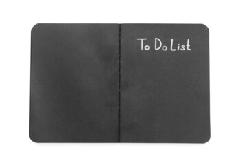 Naklejka premium Black notepad with inscription To Do List on white background