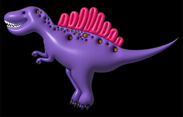 3D Prehistoric animal dinosaurus. illustration for the children