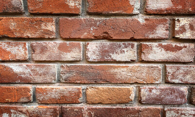 Obraz premium background of the wall with laying of red bricks