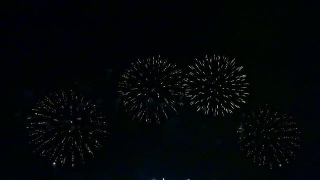 4K clip Beautiful Firework display
