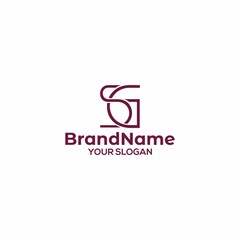 Simple Initial SG Logo Design Vector