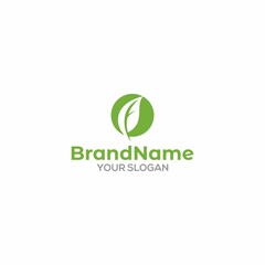 Chat Leaf logo Design Vector