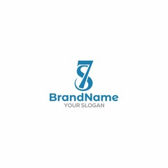 Combination initial S7 Logo Design Vector
