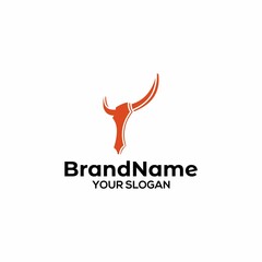 Obraz premium Abstract bull horn Logo Design Vector