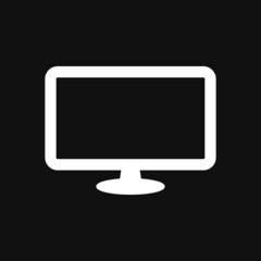 Monitor icon on grey background
