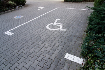 street view of parking lot for disabled persons