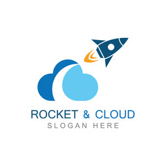 Rocket logo and symbol design vector illustration