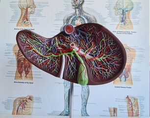 Internal anatomy of liver and medical diagnoses