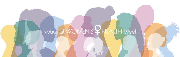 National Women's Health Week banner. - obrazy, fototapety, plakaty