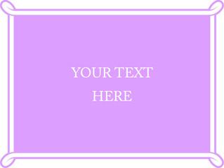 Powder pink vector horizontal background with beautiful border frame. Gender reveal party invitation card or cosmetics package label design. Copy space for your text