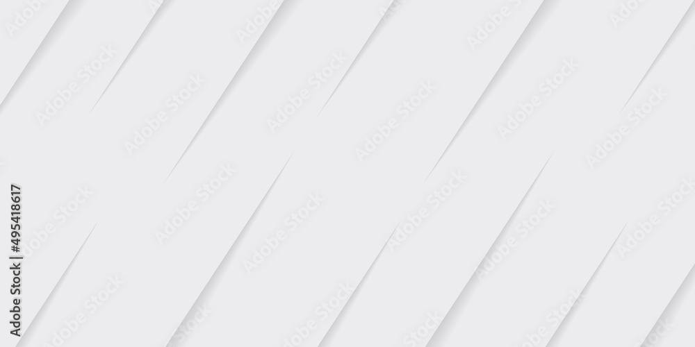 Poster white, grey line diagonal pattern background. minimal stripe geometric template. light gray futurist