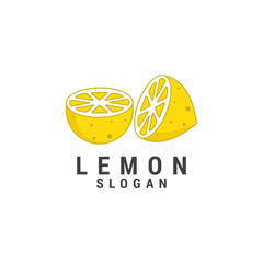 Lemon logo icon design template. Elegant, luxury, premium vector