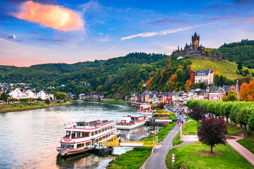 Cochem, Germany - Moselle River, travel landscape.