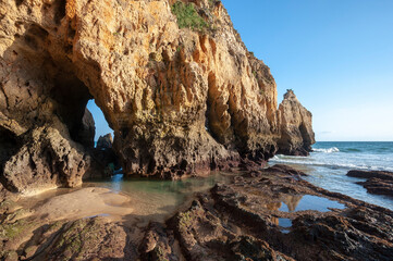 Praia dos Tres Irmaos in the Algarve in Portugal