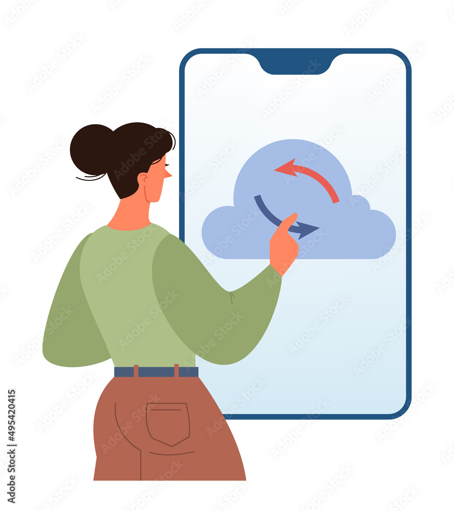 Poster cyber or web security. digital data protection and database safety