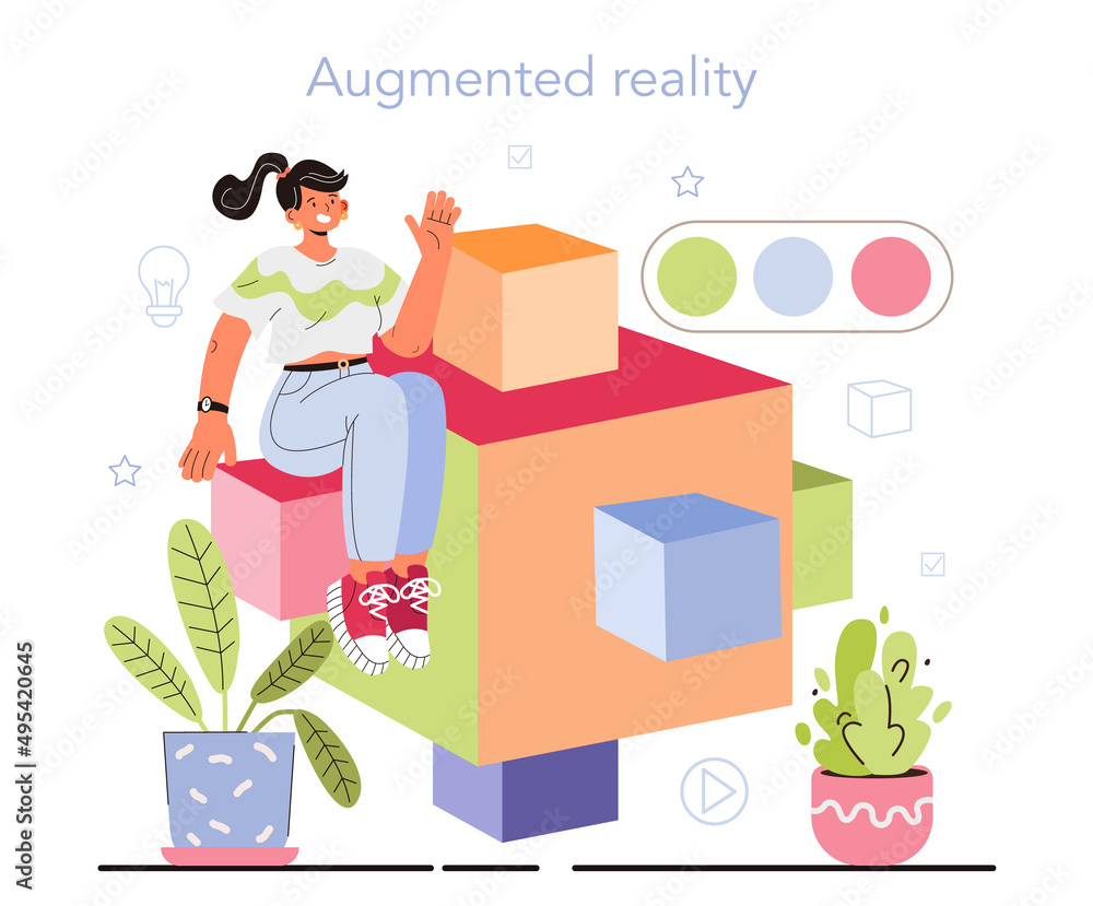 Poster ar designer. augmented reality visual development. computer-mediated