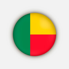 Fototapeta premium Country Benin. Benin flag. Vector illustration.