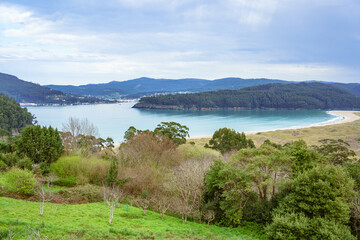 Fototapeta na wymiar Scenic view of Cedeira estuary in Galicia Spain