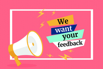 Your feedback symbol. Survey or feedback sign with megaphone icon