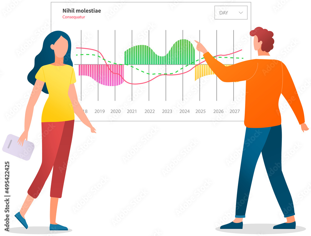 Poster analytics information and development statistics. dashboard seo optimization, digital info. presente