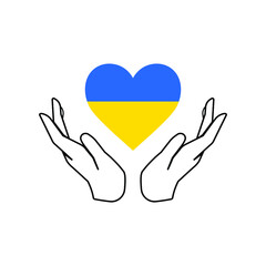  Help Ukraine logo. Pray for peace in Ukraine  