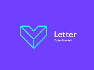 Letter V logo icon design template elements