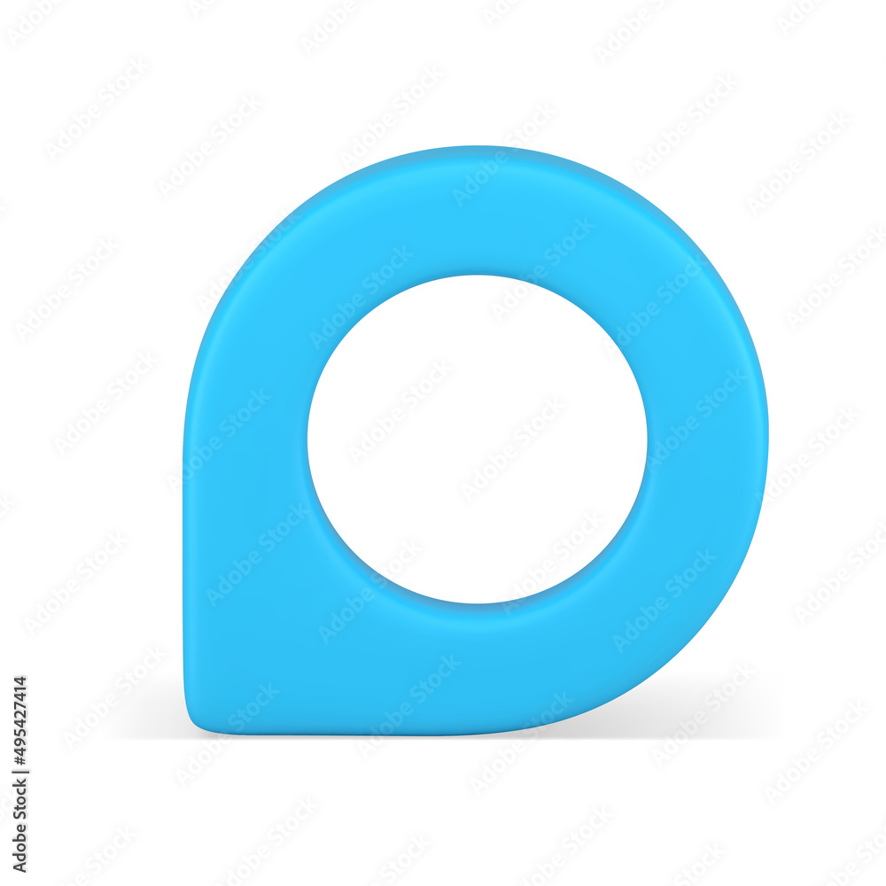 Poster realistic blue map pin location fix cyberspace address road searching application 3d icon vector