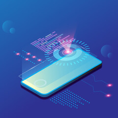 Futuristic background, digital world technology