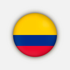 Country Colombia. Colombia flag. Vector illustration.