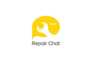 Repair Chat logo design template
