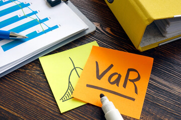 Sign VaR Value at Risk on the sticker and graph.