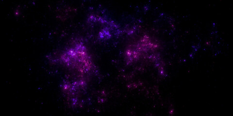Naklejka premium Banner Star field background . Starry outer space background texture . Colorful Starry Night Sky Outer Space background. 3D illustration 